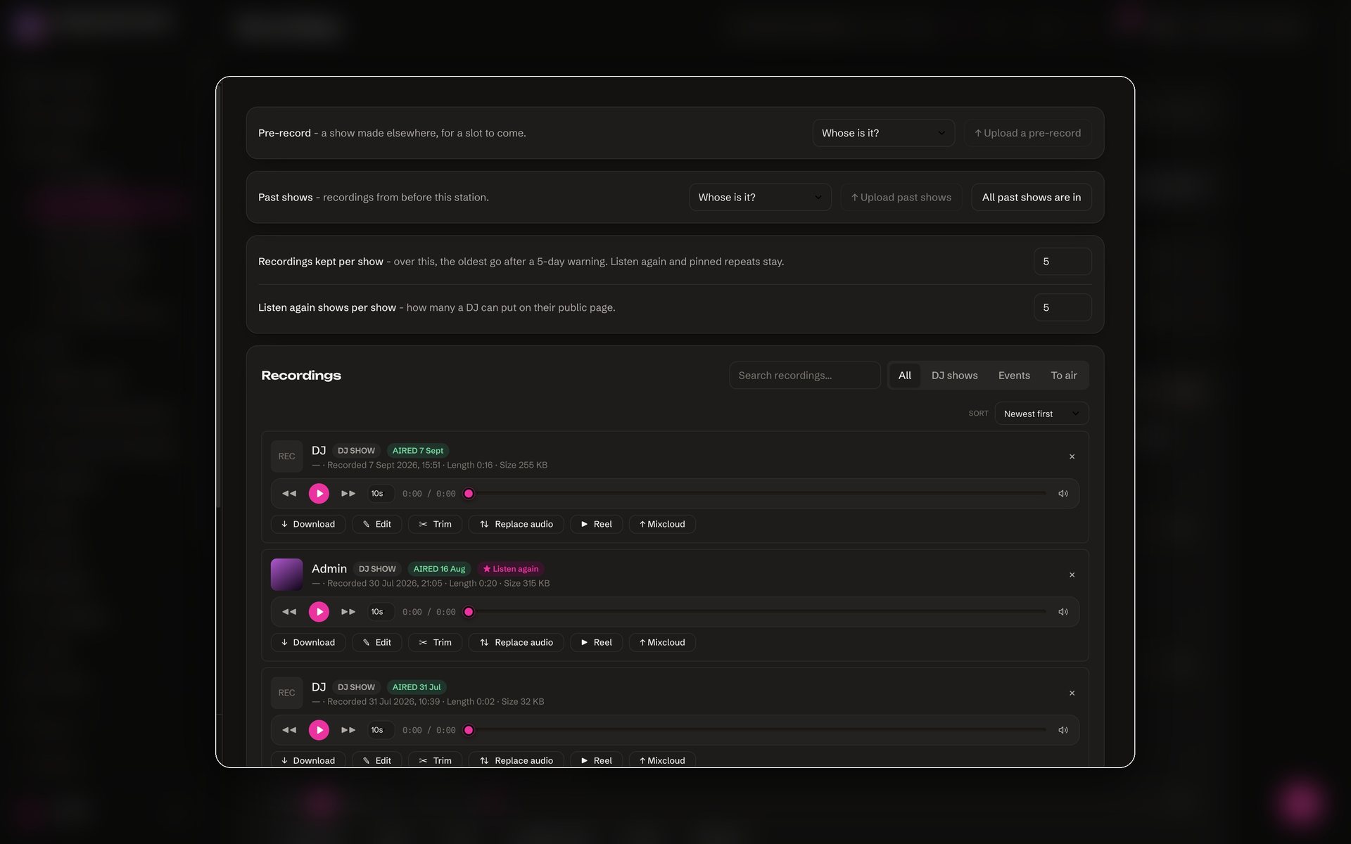 Closer look - recordings